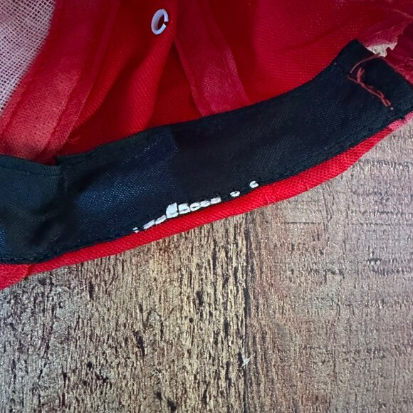 Little League Red Adjustable Baseball Cap With Embroidered Patch Baby Size - Picture 5 of 6